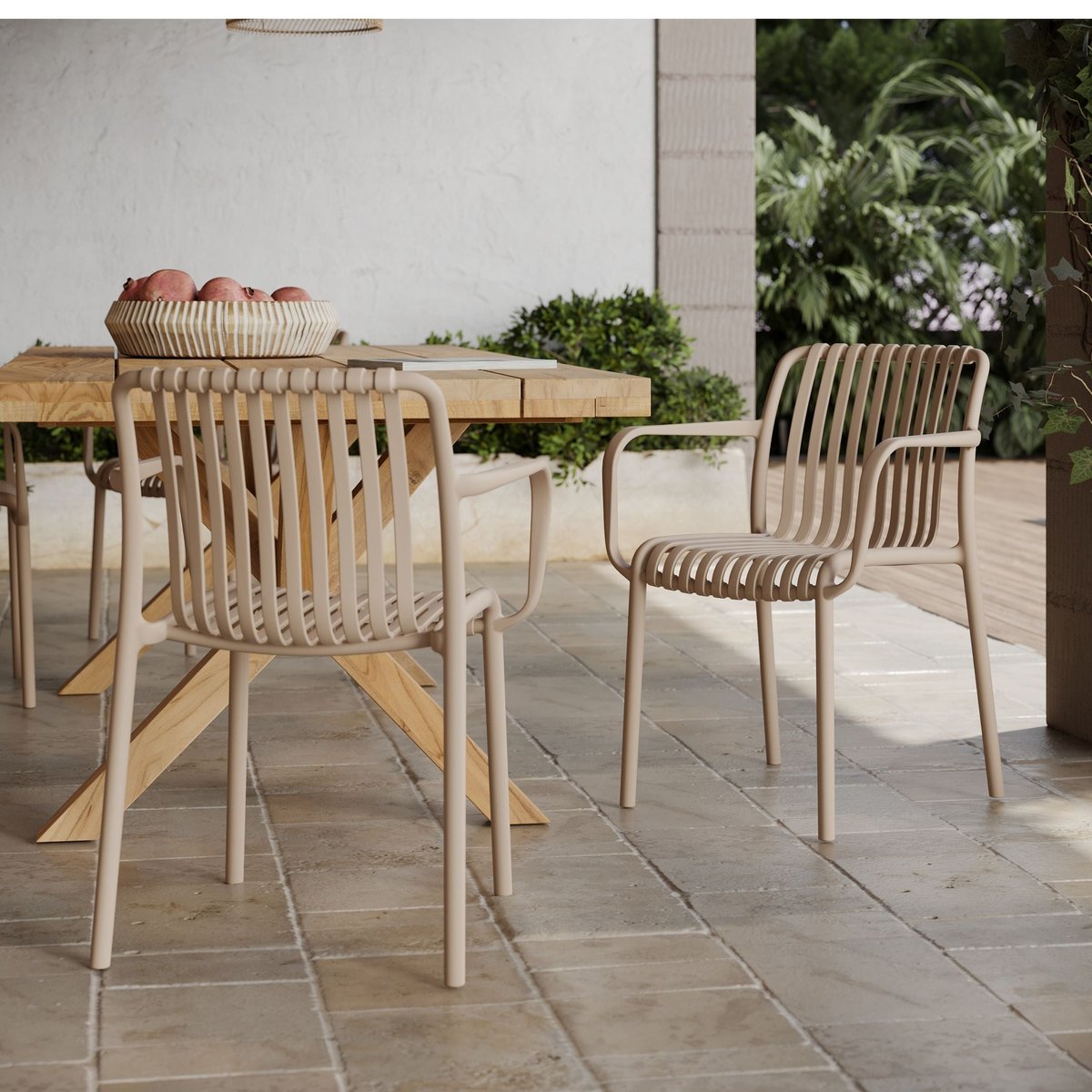 Chaise de jardin Ivy - IVY beige, MAISON PAVANE