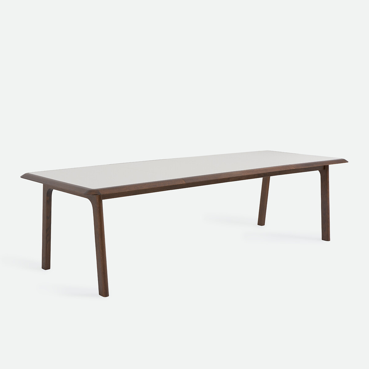 Table à manger extensible, bi-matière, 6 à 12 personnes, ALTEA noyer/beige, LA REDOUTE INTERIEURS