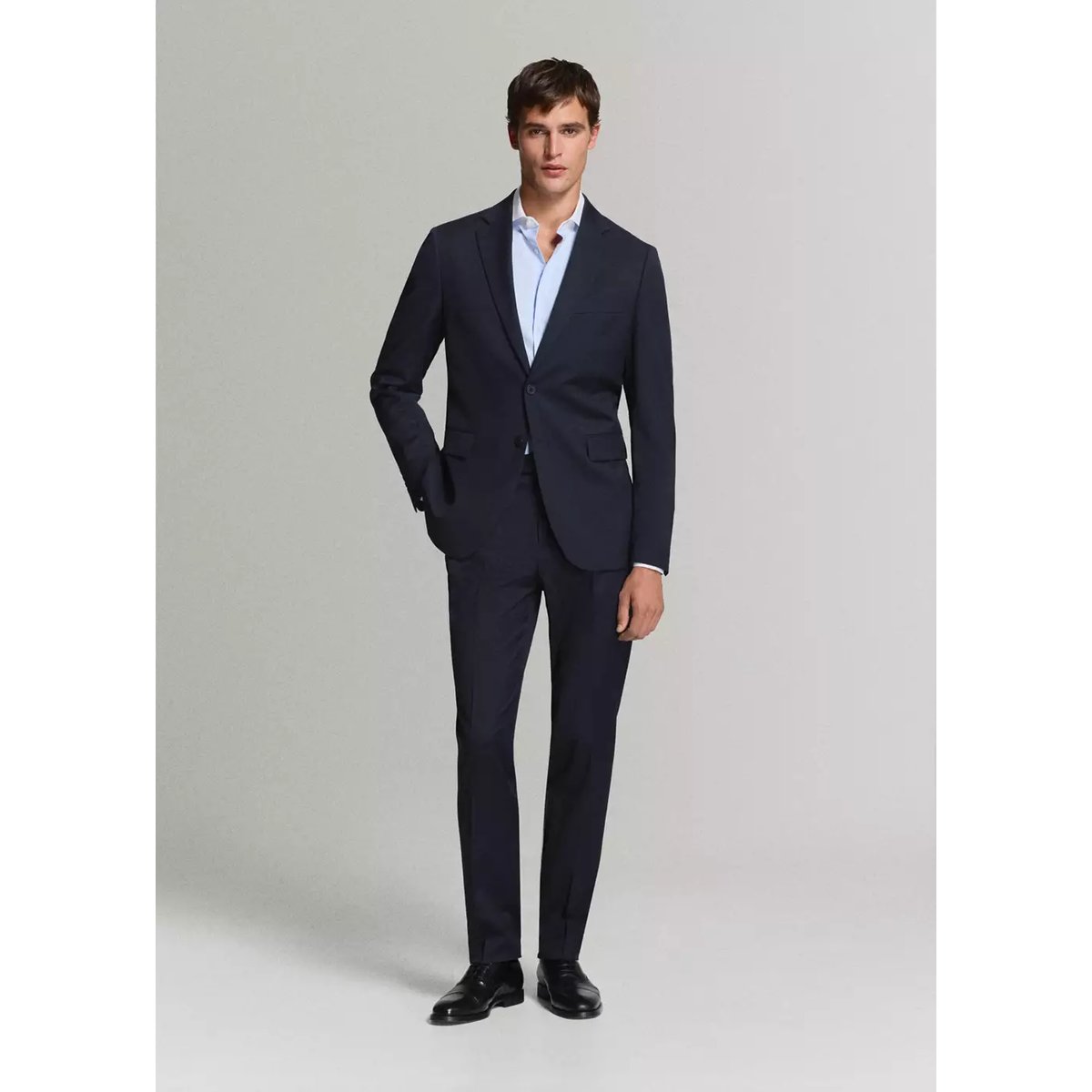 Veste costume Turin 100 % laine vierge bleu marine, MANGO MAN