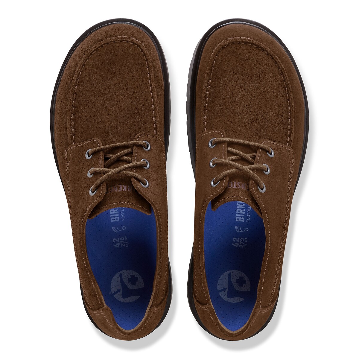 Derbies en cuir suédé, HIGHWOOD MOC LACE LOW marron, BIRKENSTOCK