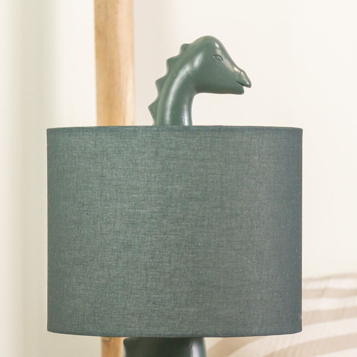 Dinosaur Table Lamp with Shade in Forest Green green, SO'HOME