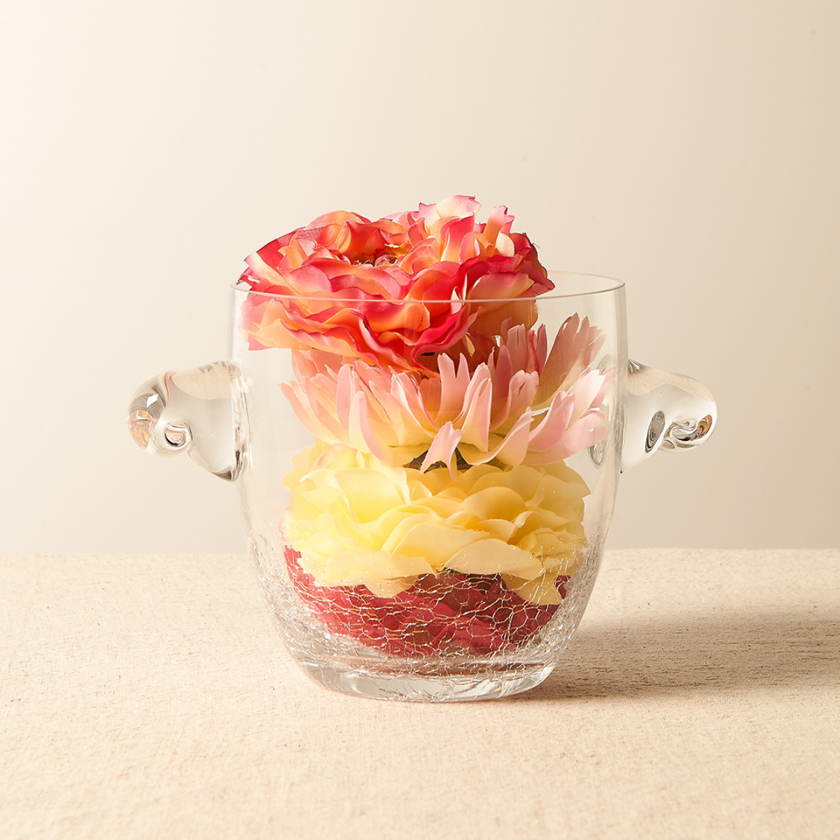 Mix de 3 fleurs artificielles D10 rose, SIA DECO