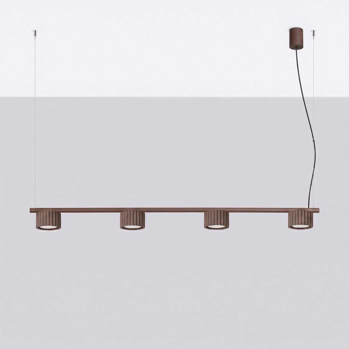 Lustre Aluminium Marron Gx53 4 AURA marron, EDEN