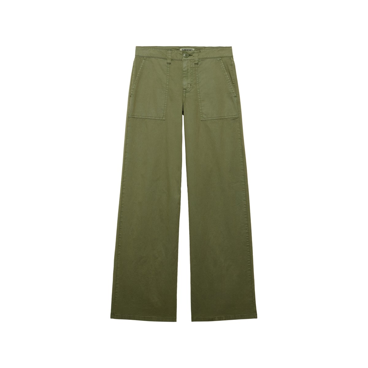 Pantalon Cargo Ample vert olive kaki, SUPERDRY