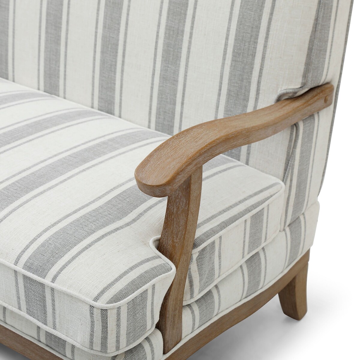 Oakley Linen Stripe 2 Seater Accent Sofa striped beige, SO'HOME