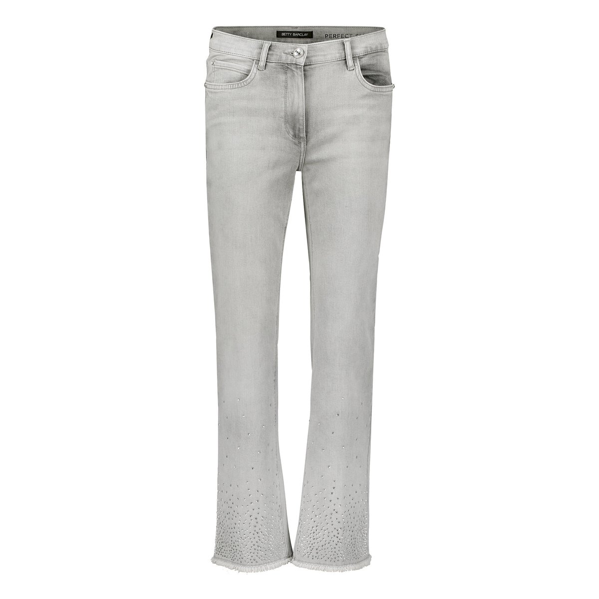 Pantalon Slim Fit à effet délavé light grey denim, BETTY BARCLAY