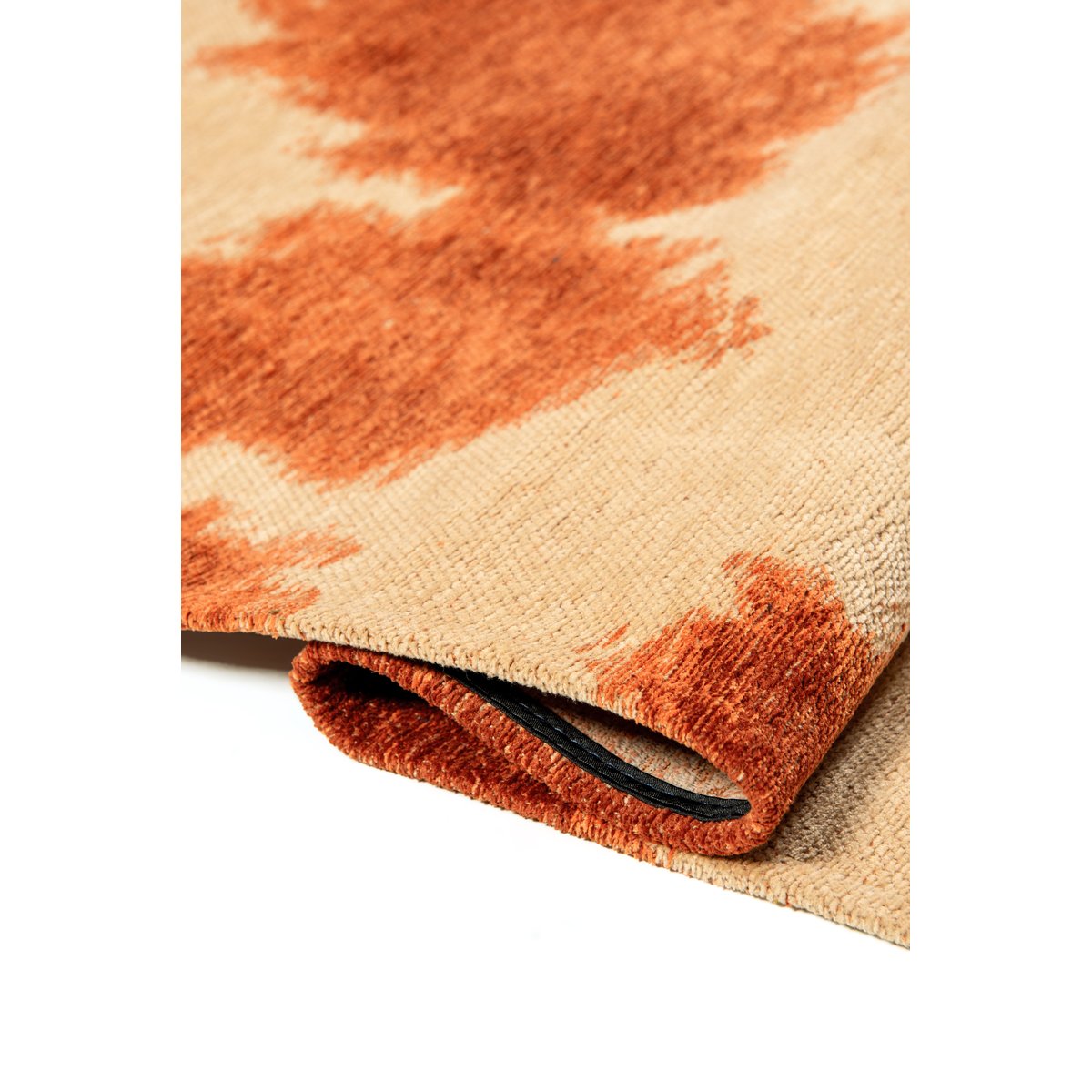 Tapis salon et chambre moderne tissé plat BULLET rouge, NOVATREND