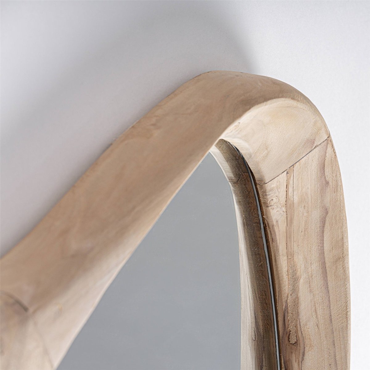 Miroir organique en teck collection humble brun naturel, RECOLLECTION