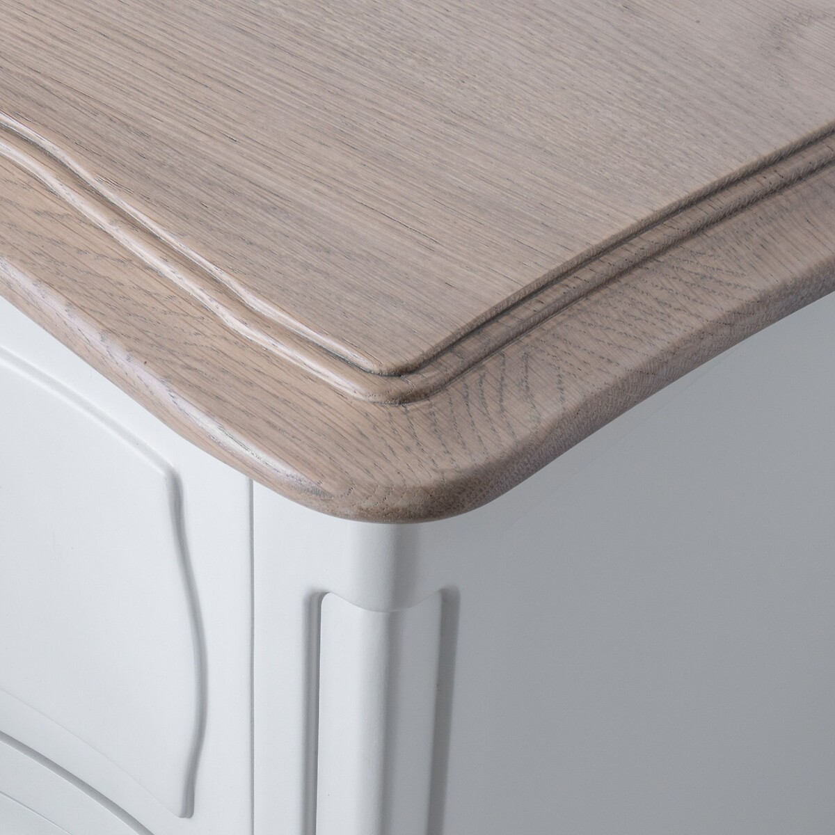 Amelie French-Style 1 Drawer Bedside Table grey white , WILLIS & GAMBIER
