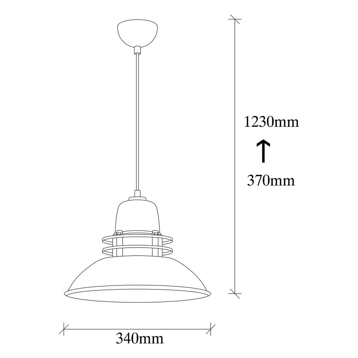 Suspension industrielle métal noir & doré, avec grille SILE noir, PIER IMPORT