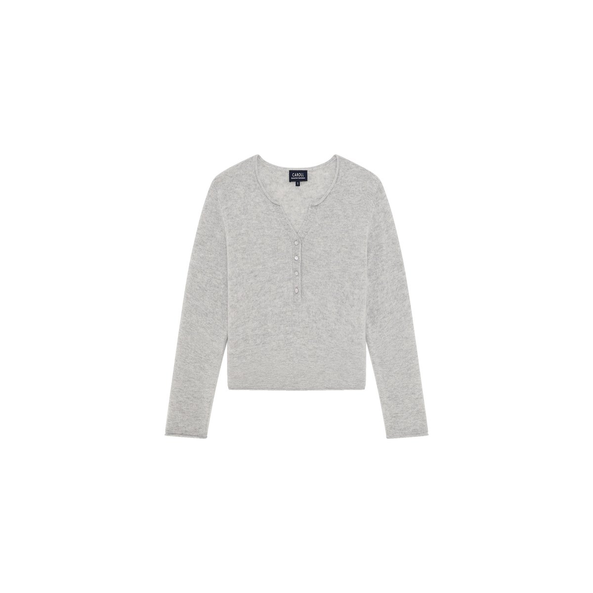 Pull droit cachemire MSANDY gris, CAROLL