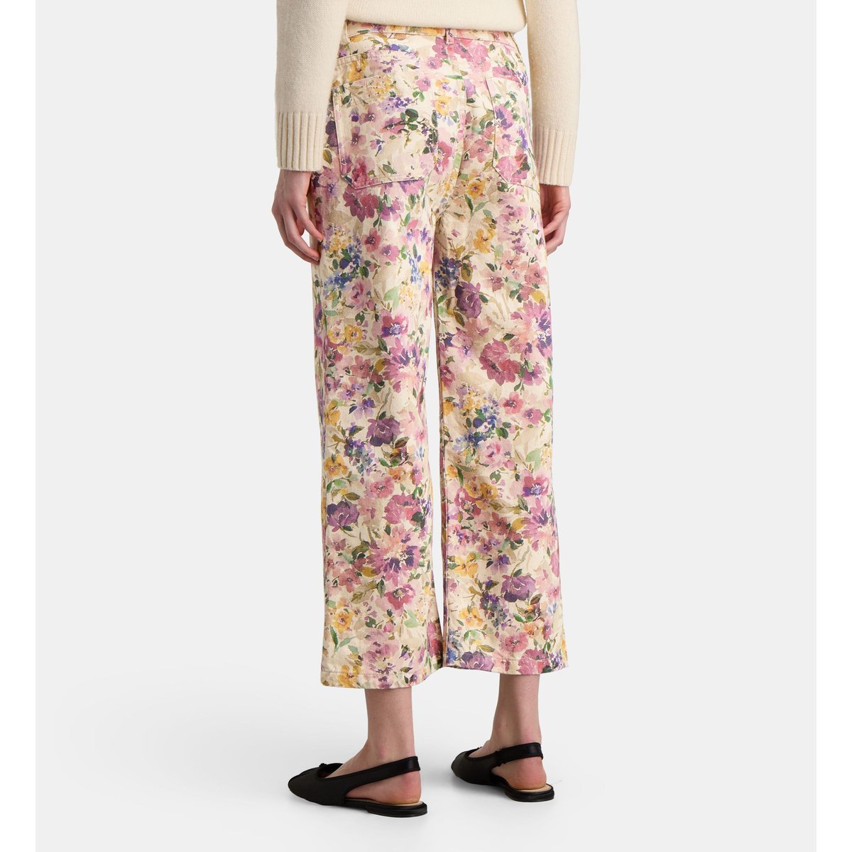 Jean droit blake new giv fleuri coton multicolore, GALERIES LAFAYETTE