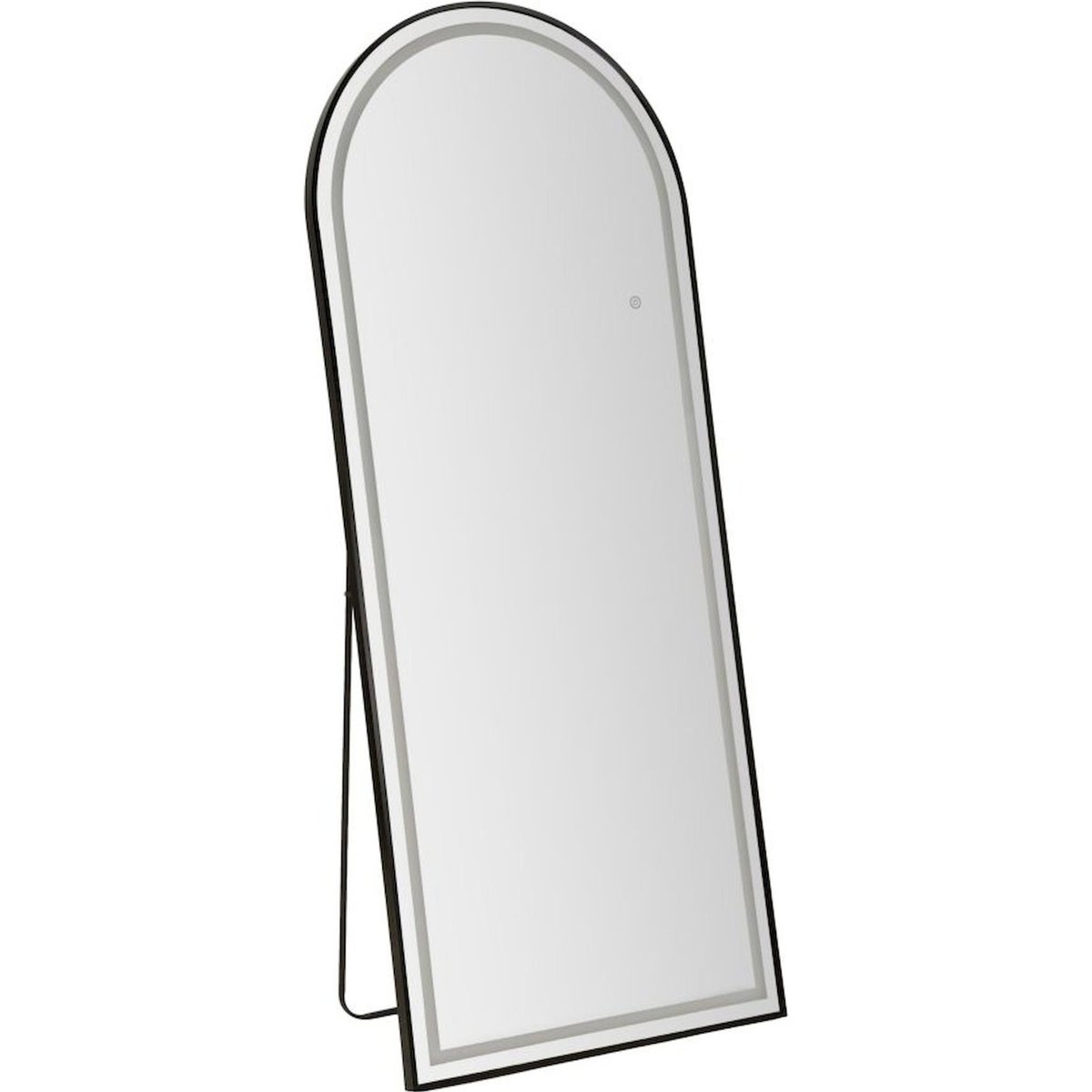 Miroir arqué lumineux à LED cadre en fer MODERN miroir et noir, RECOLLECTION