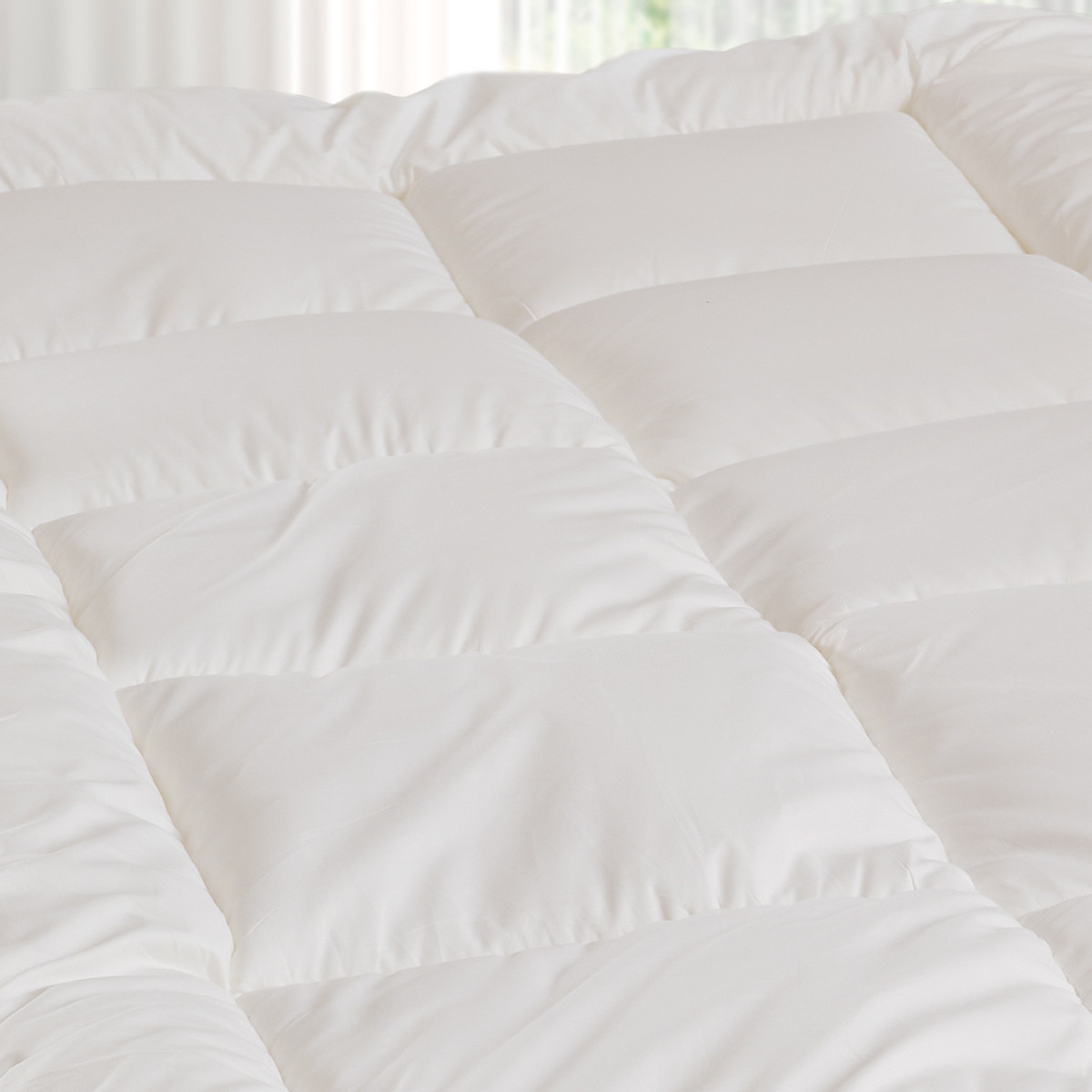 Surmatelas de confort 5 cm percale de coton 1100 g/m² COZY CONFORT blanc, SENSEI MAISON