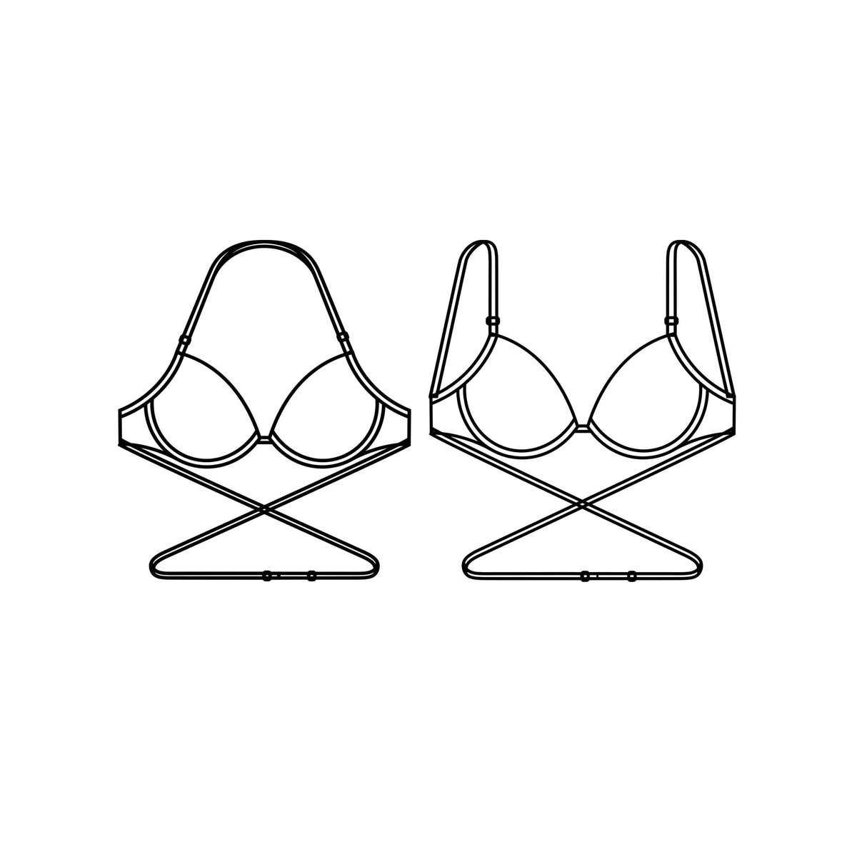 Soutien-gorge bandeau balconnet Cabaret noir, SELMARK