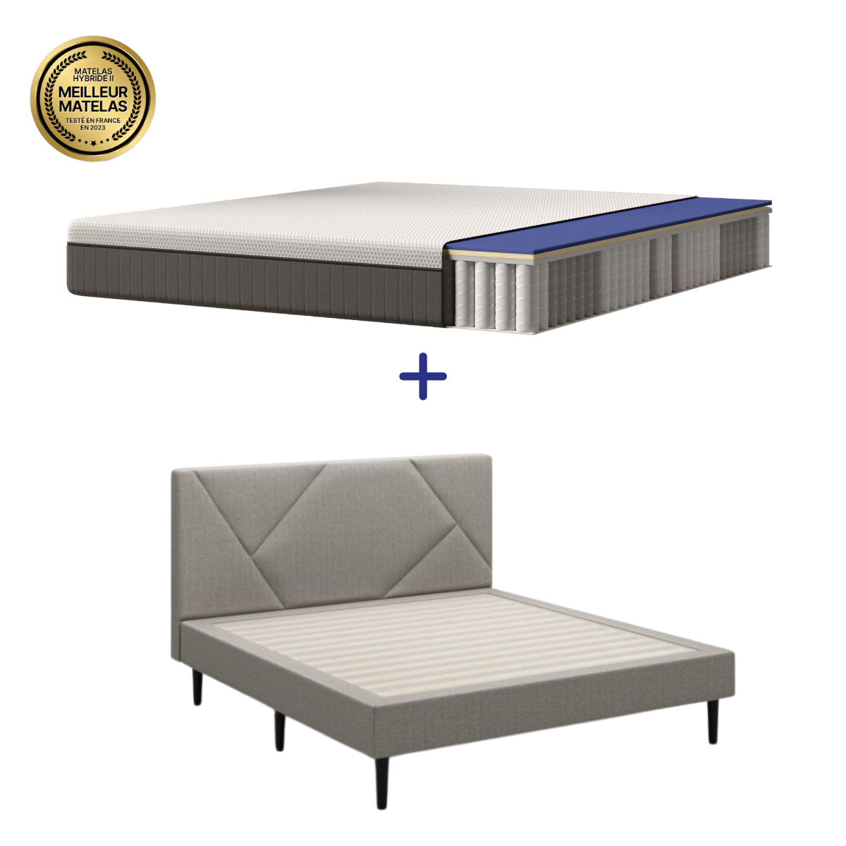 Pack Original+ + Lit One Cocoon Plus blanc/gris, EMMA