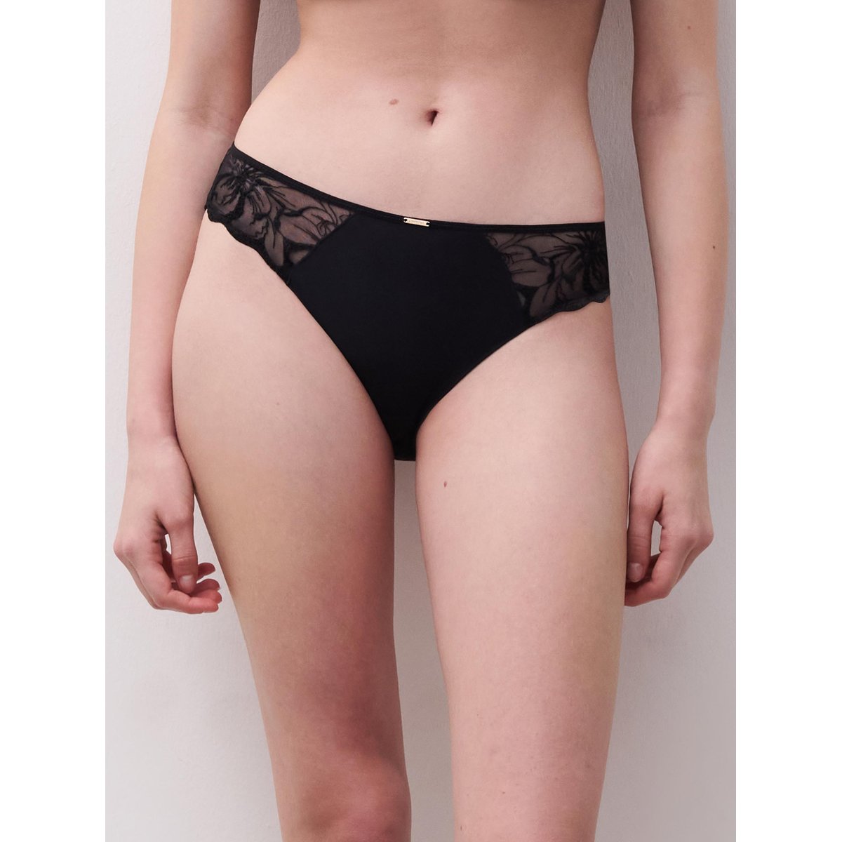 Slip FLEURS noir, CHANTELLE