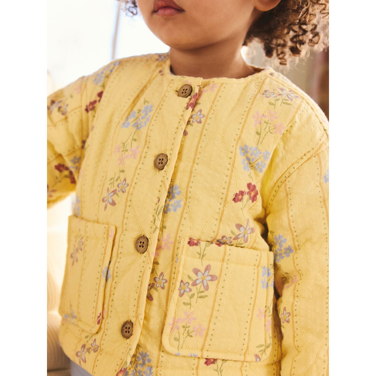 Veste matelassée à imprimé jaune, NEXT