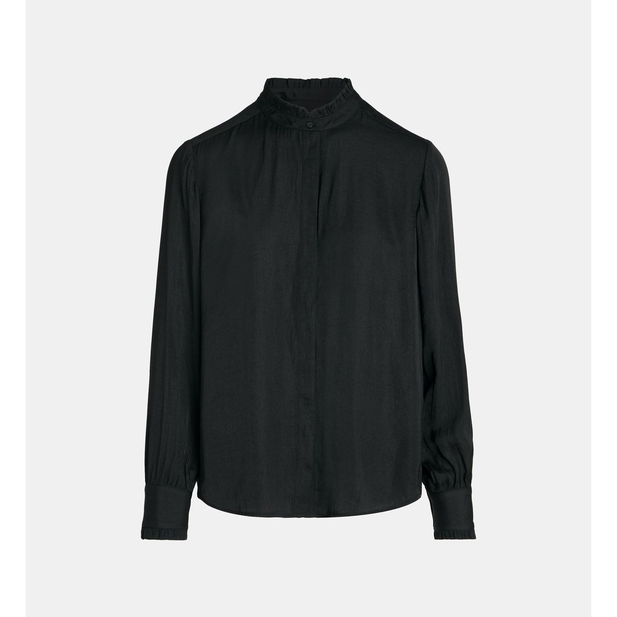 Chemise fluide detroit satl satinée noir, GALERIES LAFAYETTE