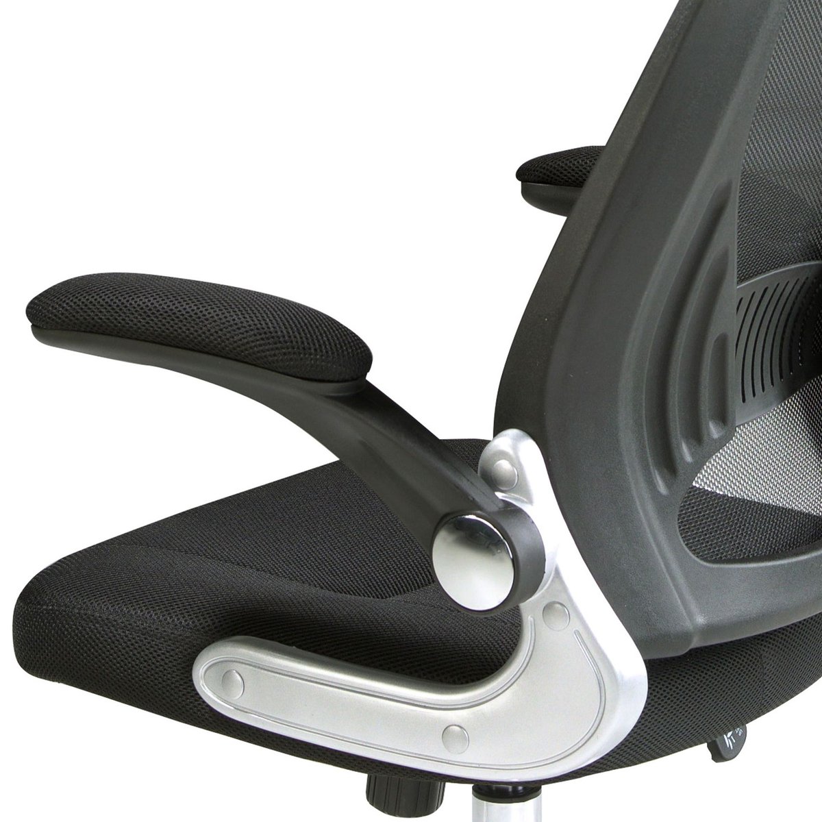 Fauteuil de bureau pivotante en tissu noir noir | acier, ANGEL CERDA