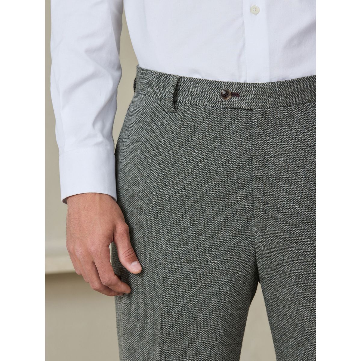 Pantalon standard laine nova fides vert sauge, NEXT