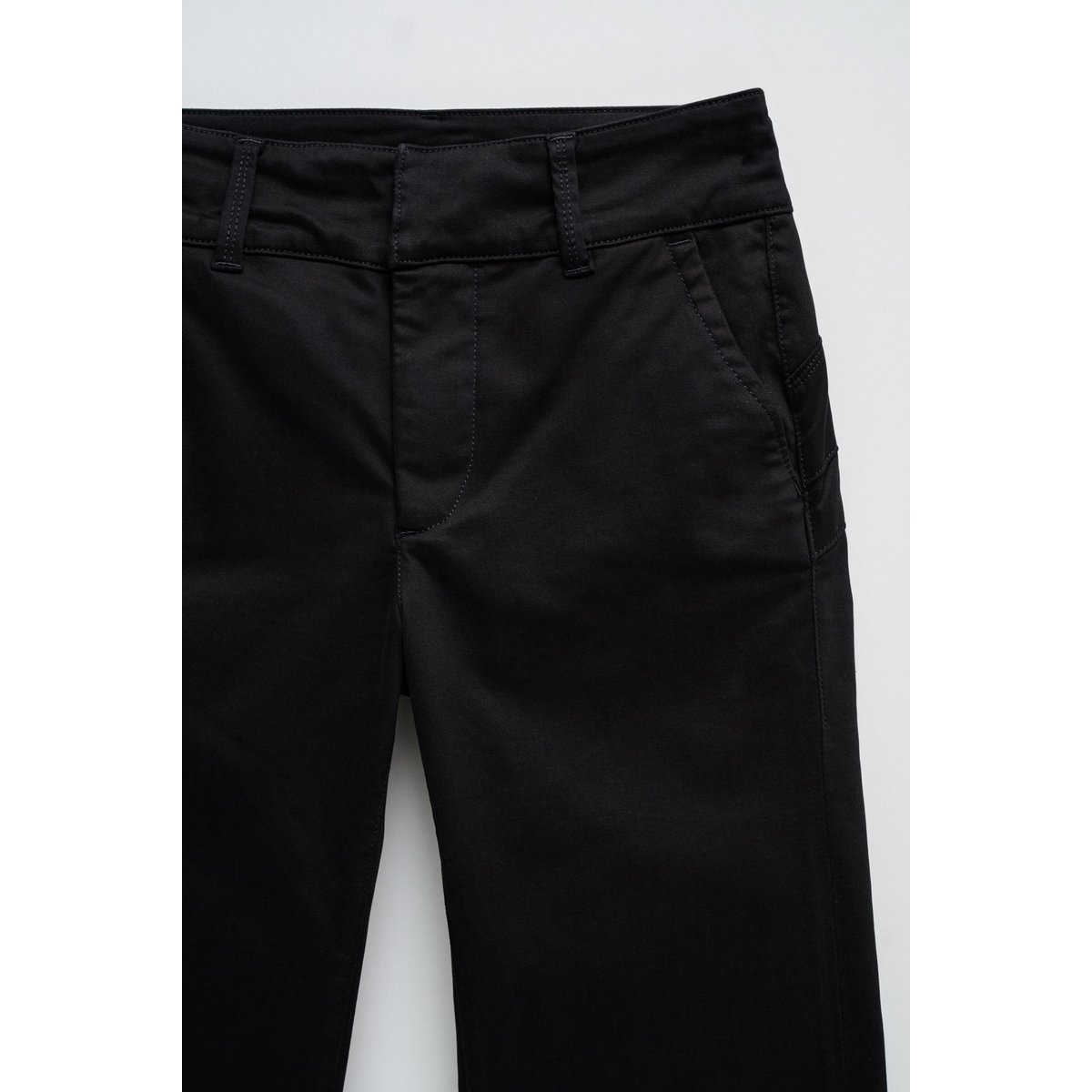 SECRET CHINO PUSH IN DROIT noir, SALSA JEANS