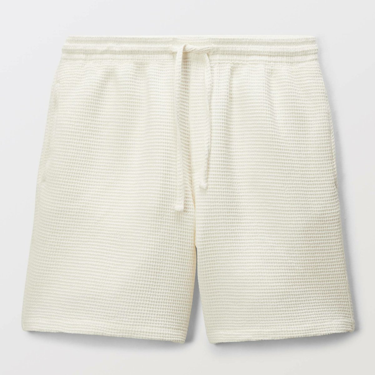 Short gaufré en coton BIO GOTS ecru, MONOPRIX