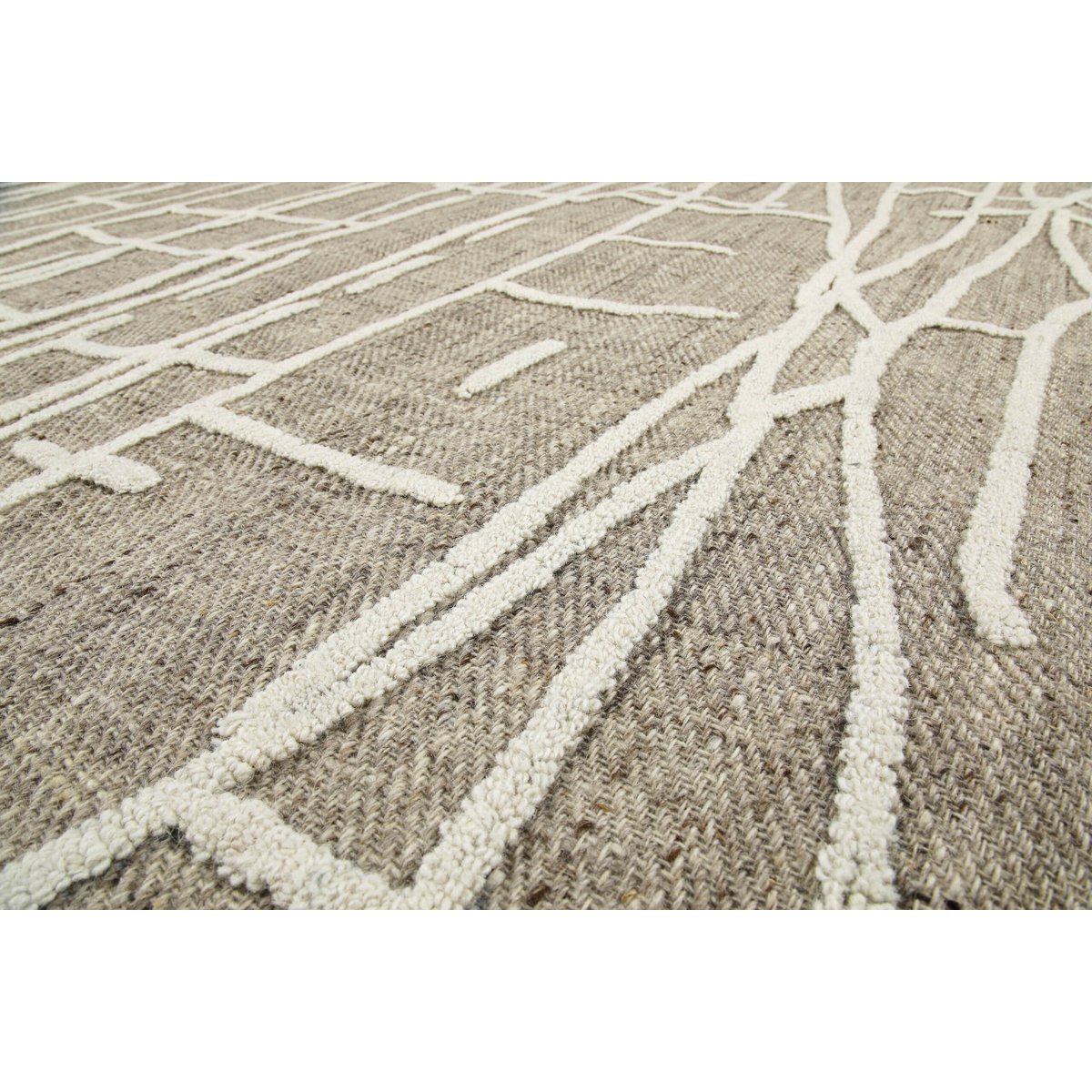 Tapis design à motifs graphiques , Hamptons TWENTYFIVE taupe chiné, WECON HOME