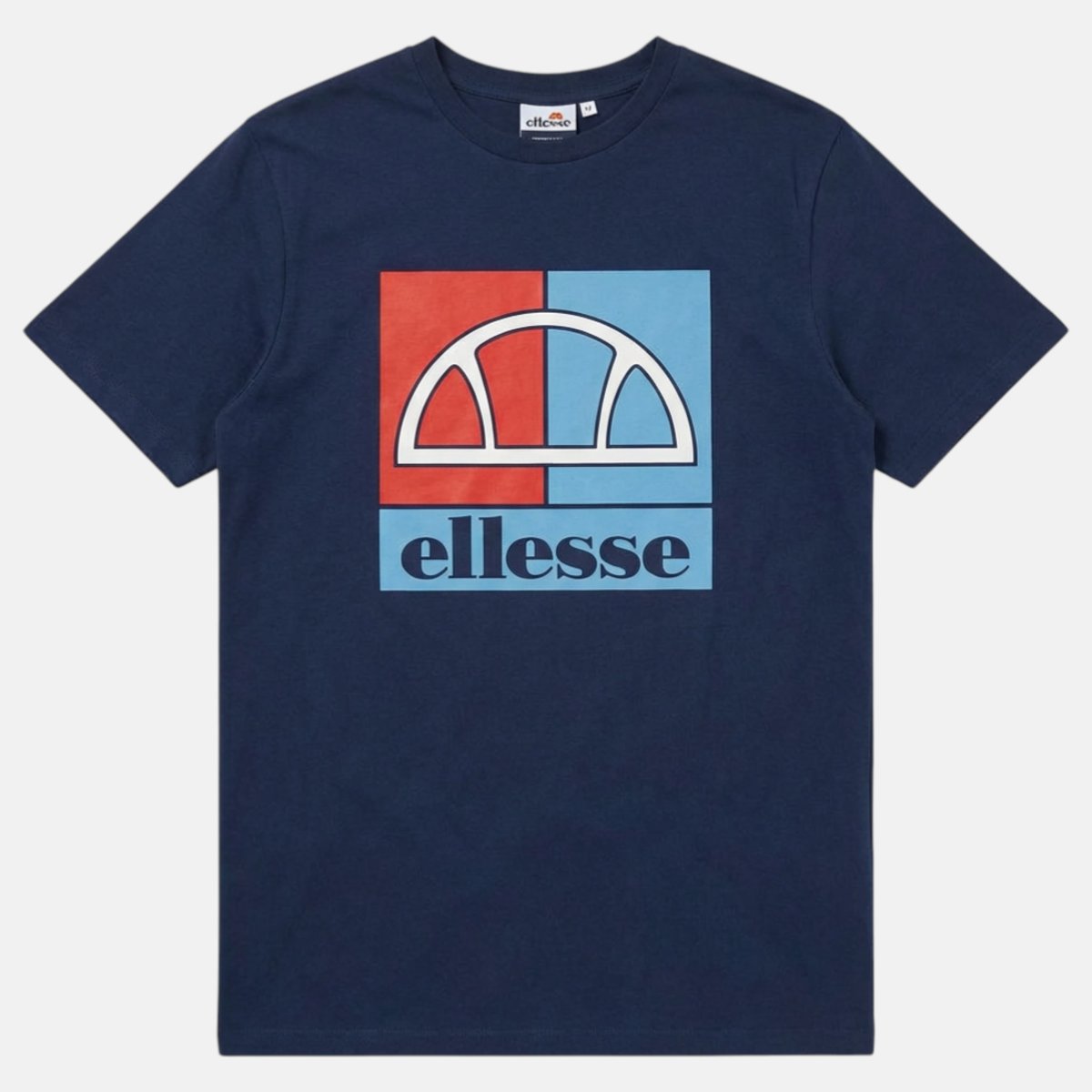 T-shirt manches courtes, col rond PIXEL bleu marine, ELLESSE
