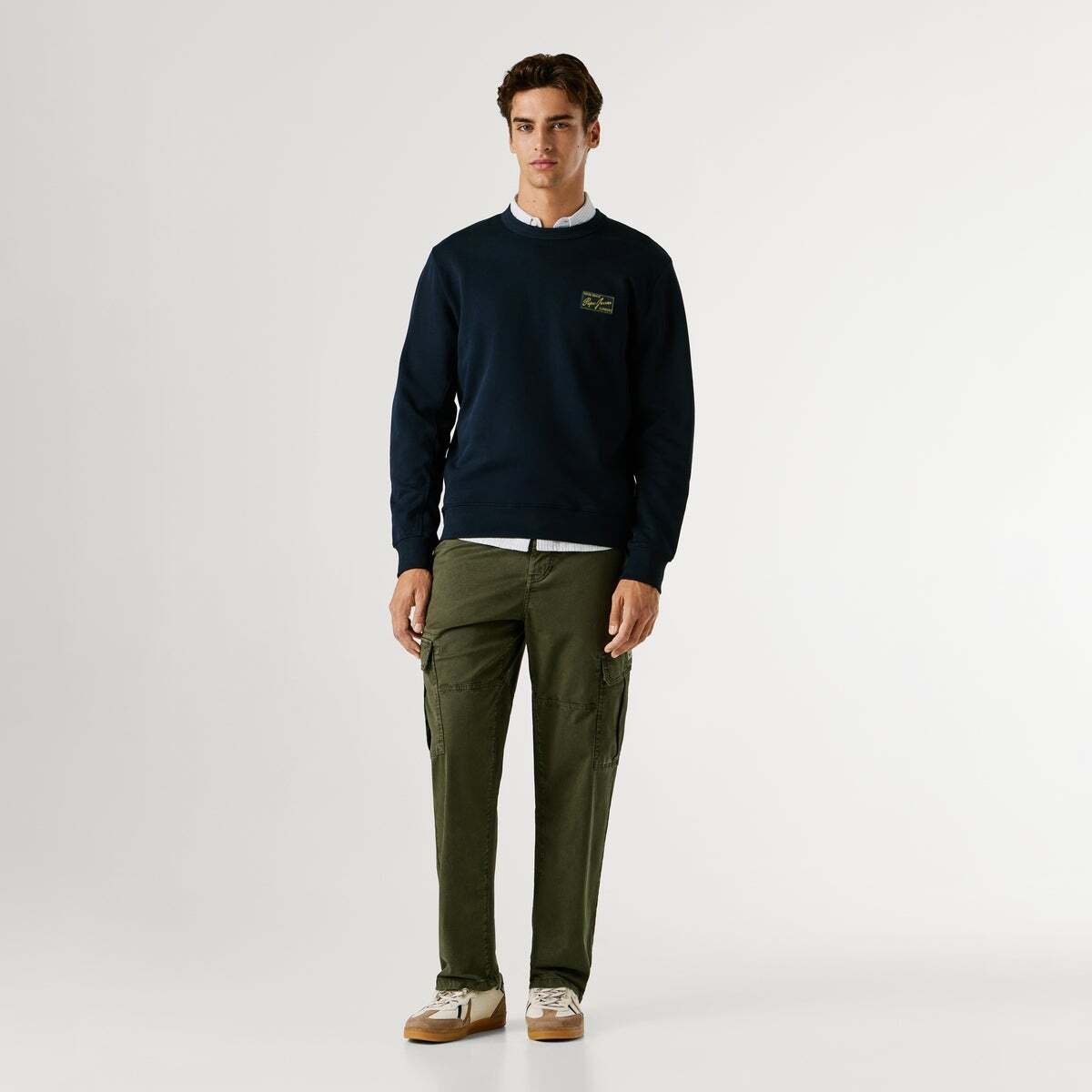 Sweat col rond SOREN CREW bleu marine, PEPE JEANS