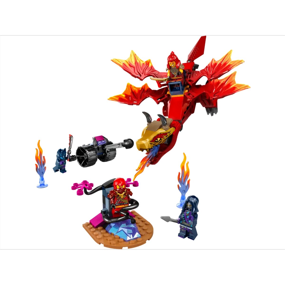 La bataille du dragon source de Kai multicolore, LEGO