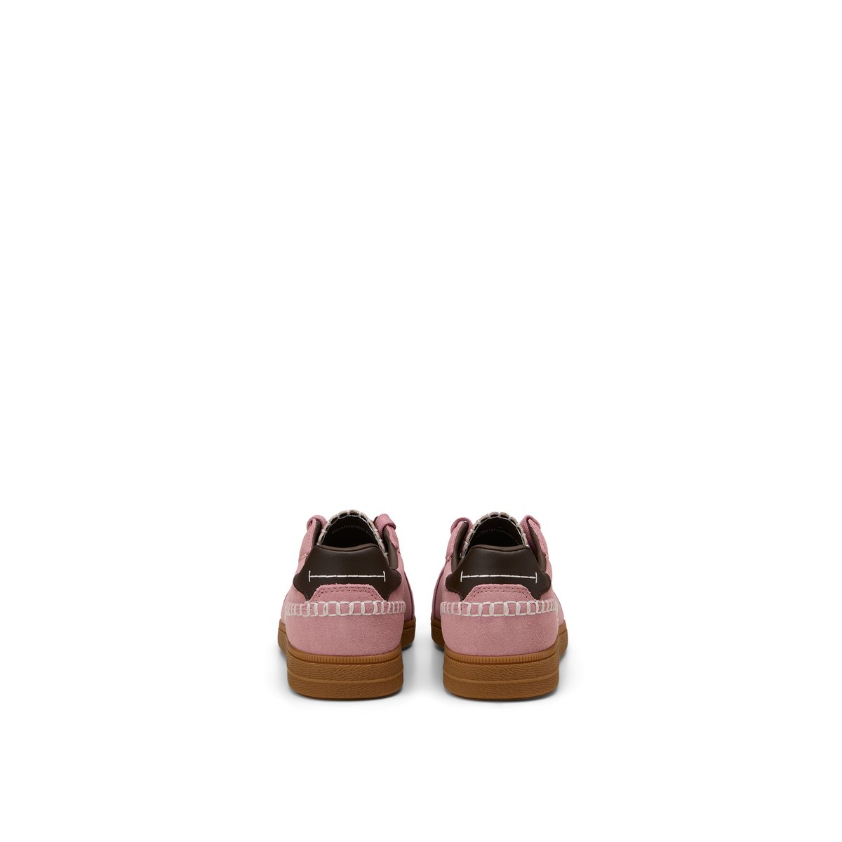 Sneaker modèle Charlie en cuir velours doux rose, MARC O'POLO