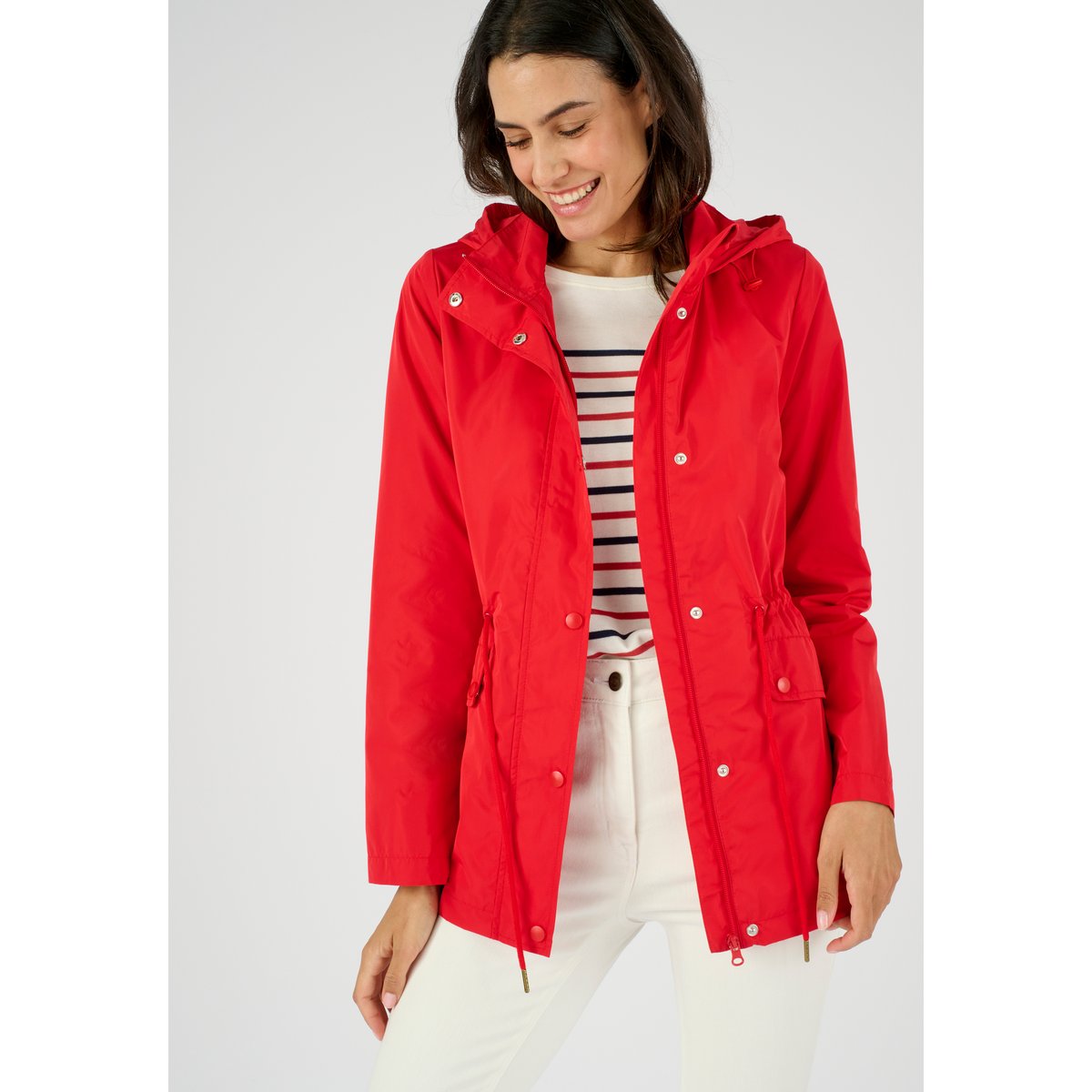 Parka légère et fluide rouge, DAMART