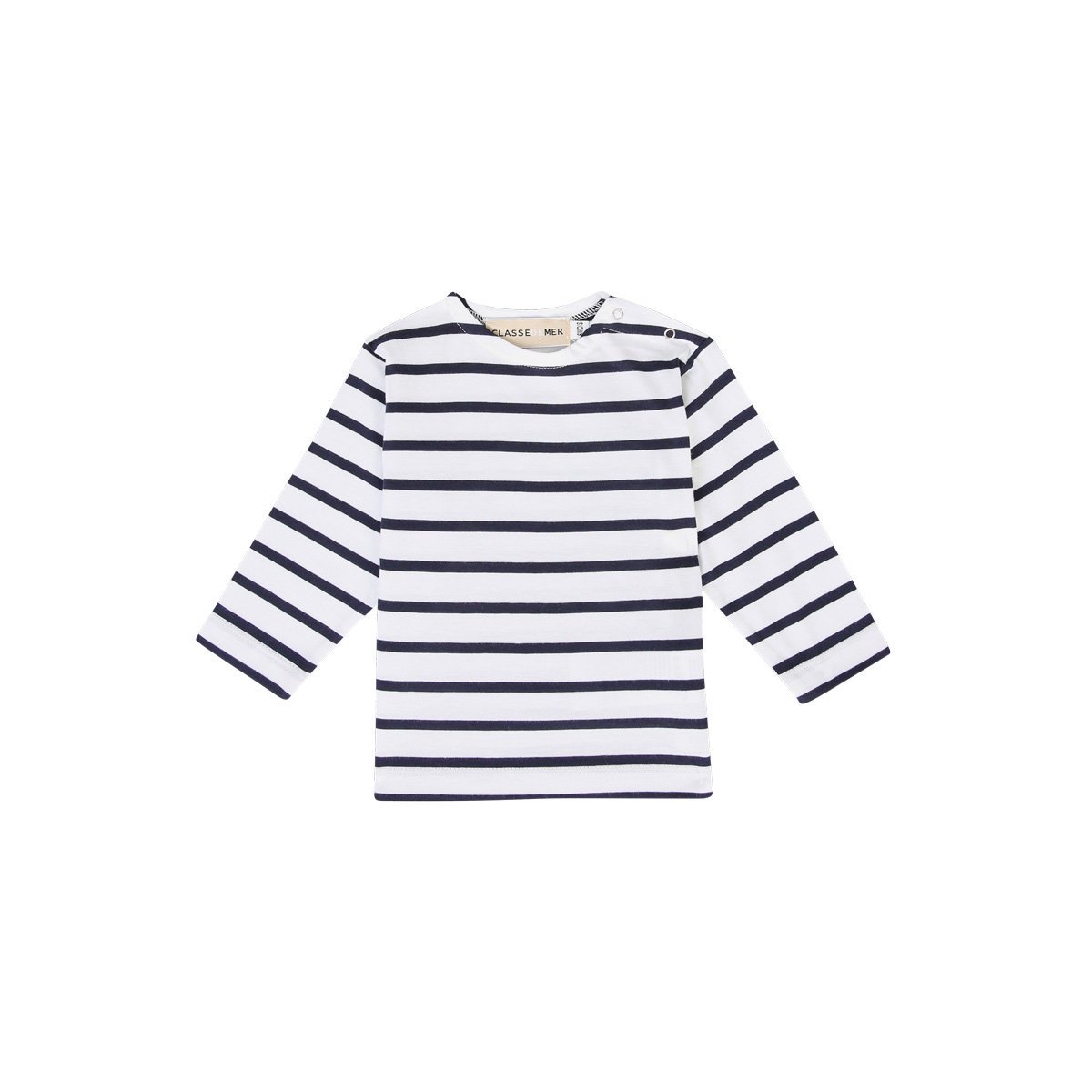 Marinière bébé - coton épais blanc/navire, ARMOR-LUX