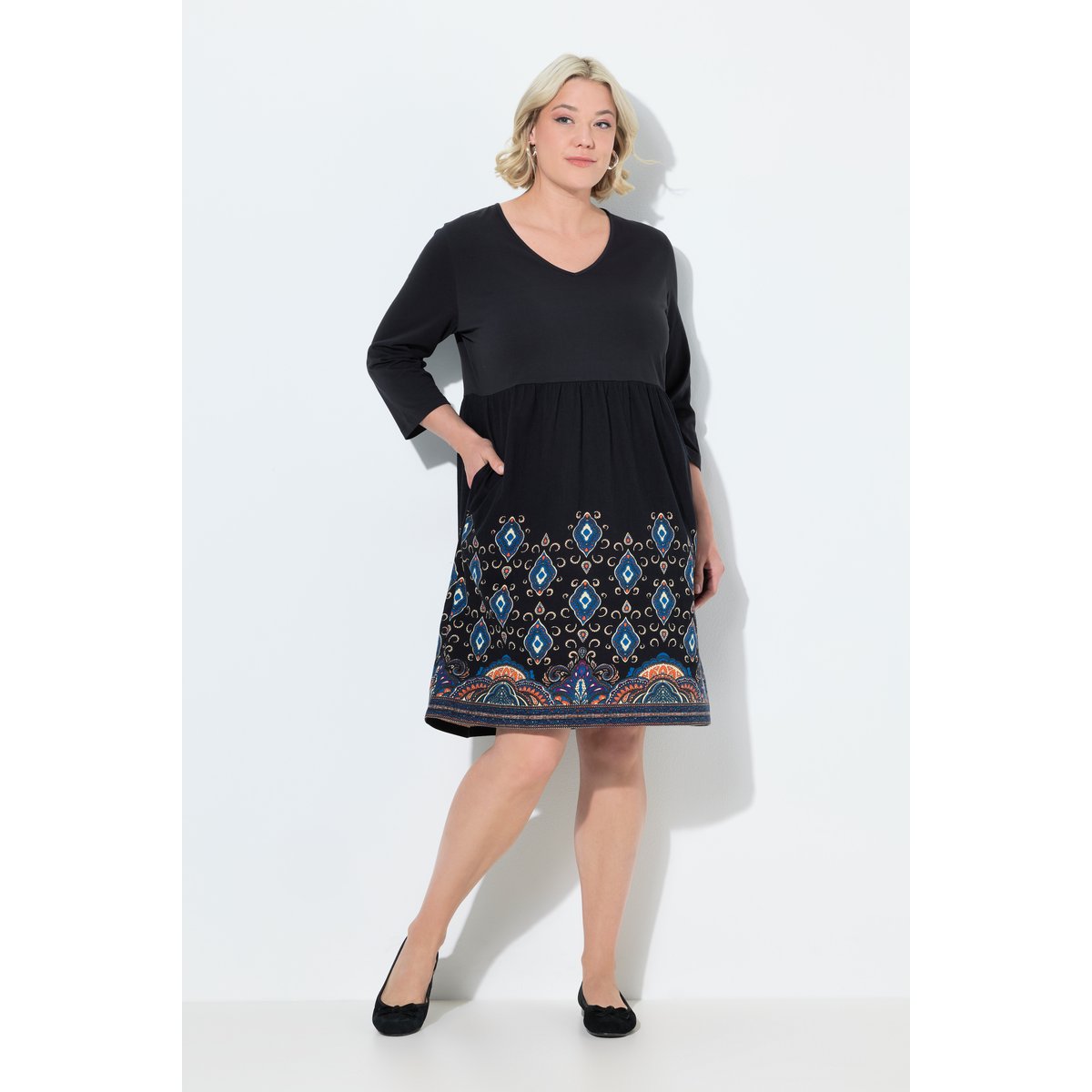 Robe en jersey noir, ULLA POPKEN