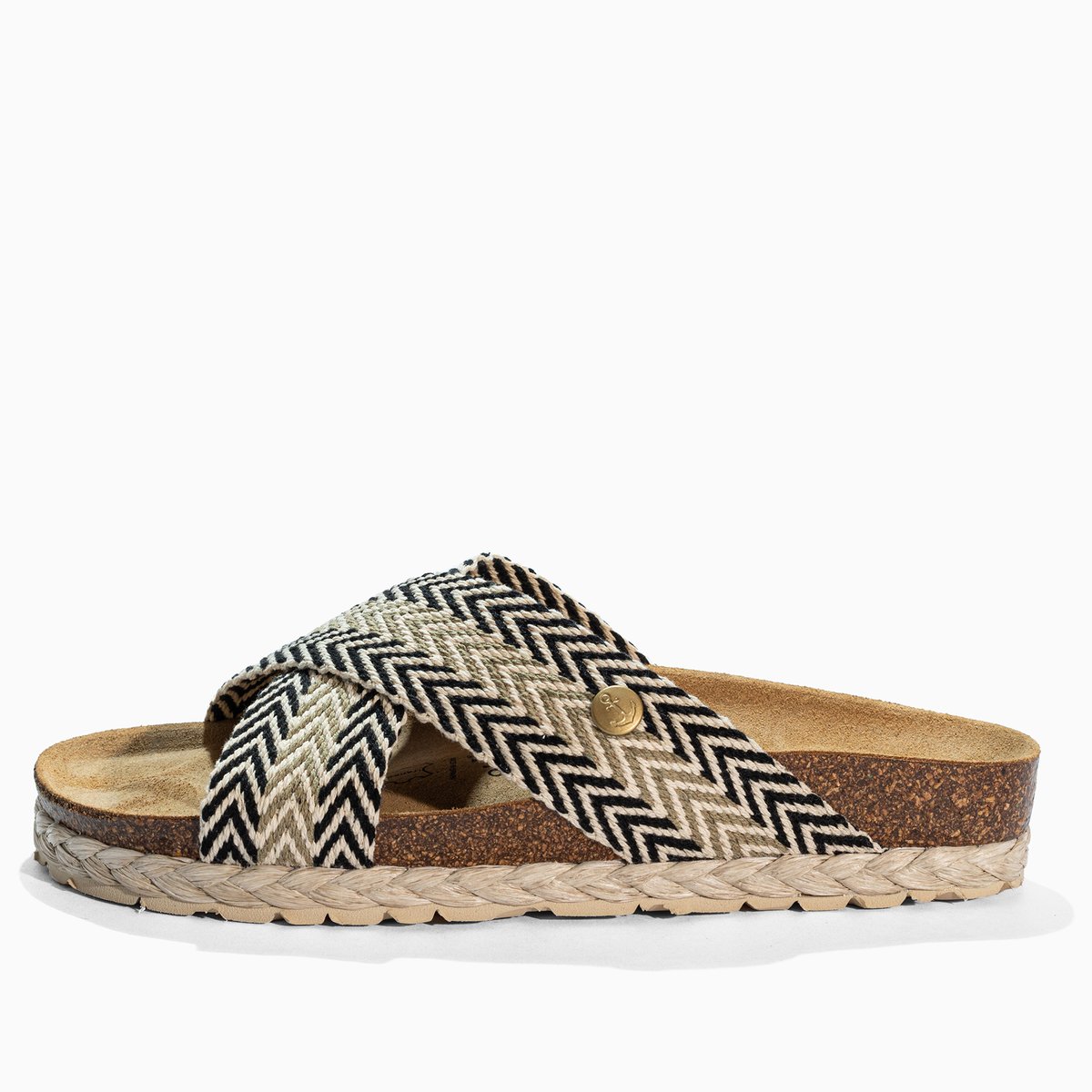 Sandales BURGOS black/kaki, BAYTON