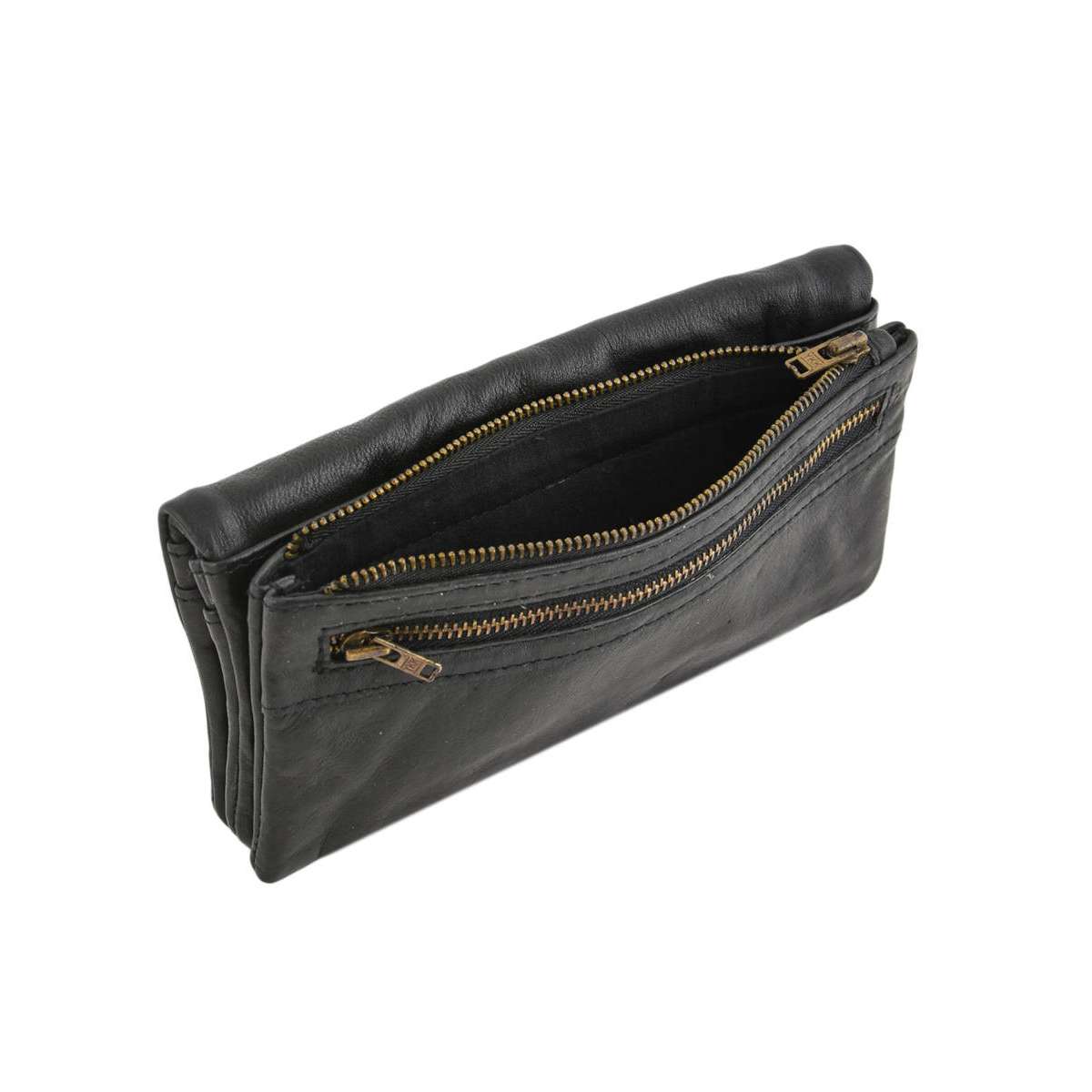 Portefeuille Cow cuir black, BASILIC PEPPER
