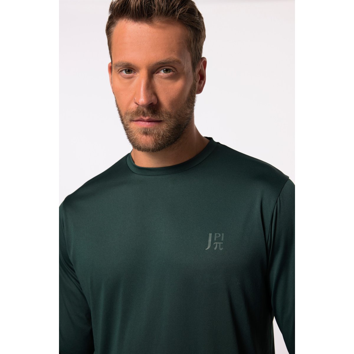 Maillot de corps de ski à manches longues. vert minuit, JP1880