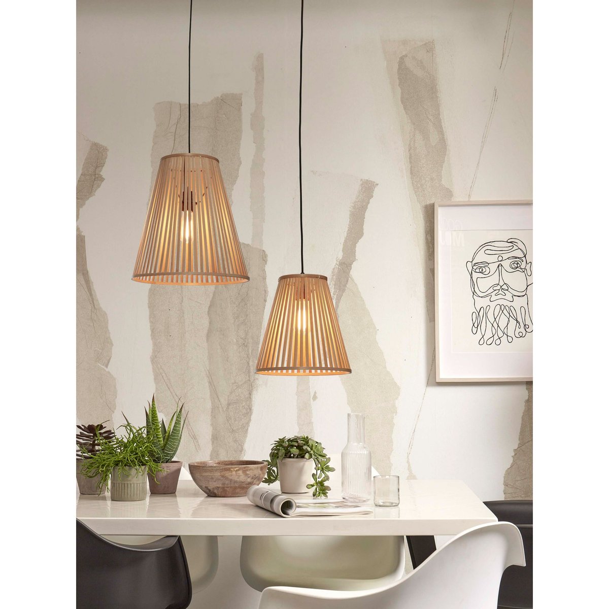 Lampe Suspendue Bambou MERAPI naturel, GOOD & MOJO