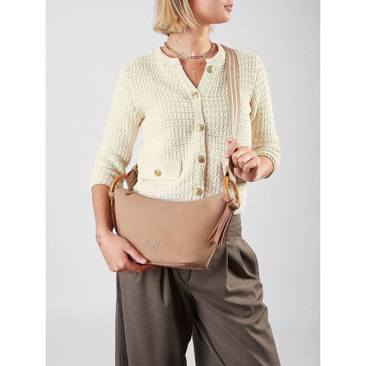 Sac bandoulière Camomille sand, WOOMEN