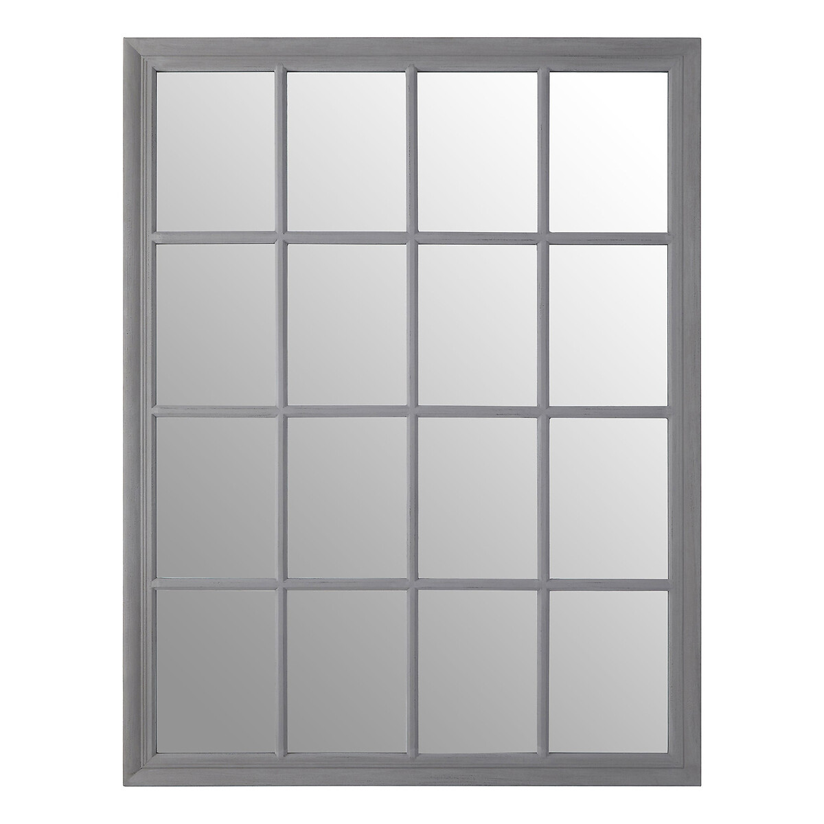 100x130cm Hutton Flat Wood Mirror in Grey grey, ÉDITÉ