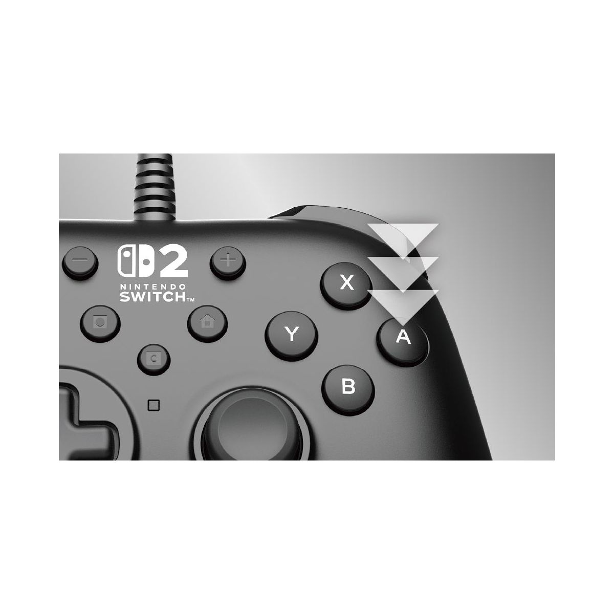 Manette Horipad Turbo Noir Switch 2 couleur unique, HORI