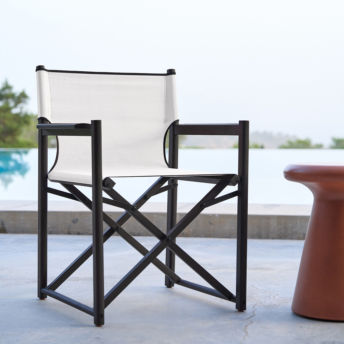 Fauteuil de table de jardin pliant acacia, Scorsi craie, AM.PM