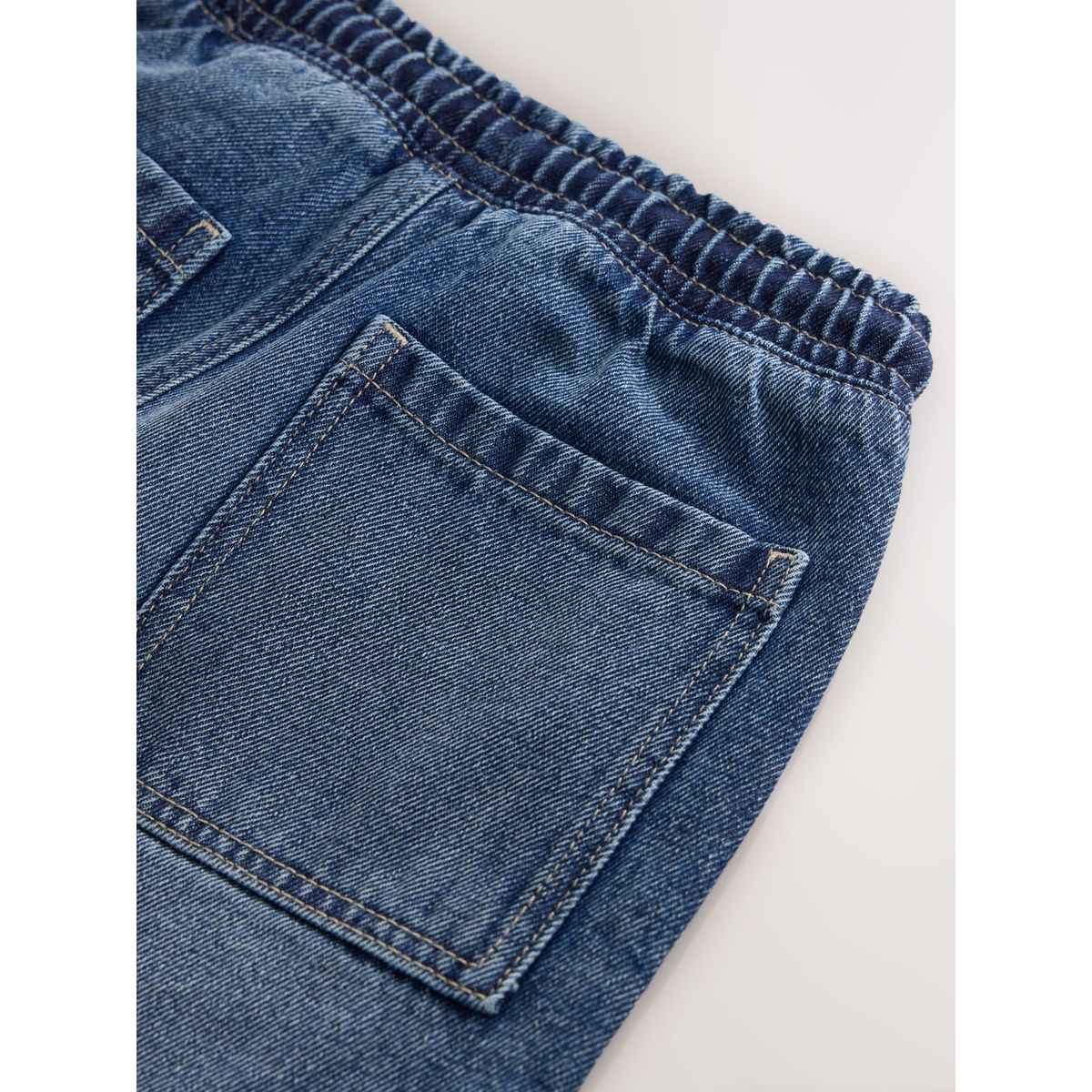 Jean large à taille élastique jean bleu moyen, NEXT