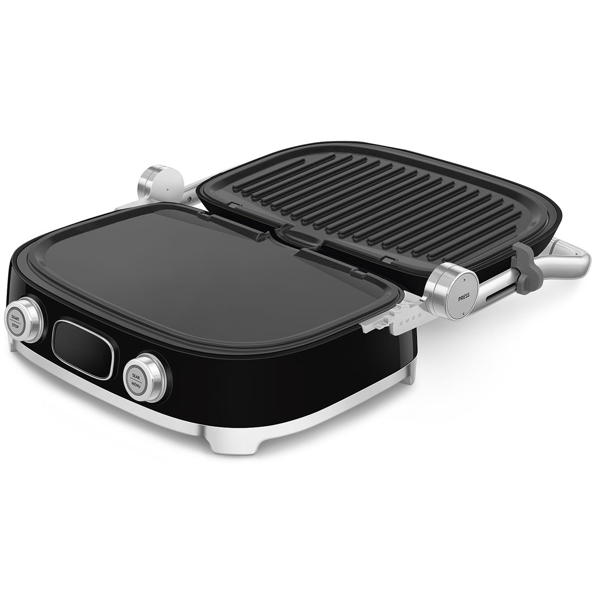 Gaufrier / Gril multifonction MGF01 noir brillant, SMEG