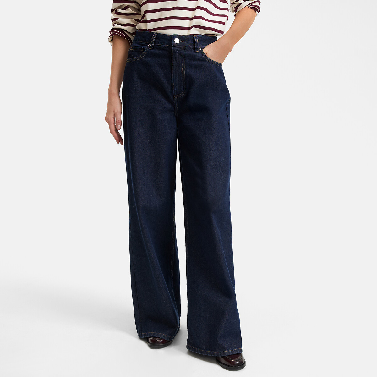 Jean extra large, taille haute bleu brut, LA REDOUTE COLLECTIONS