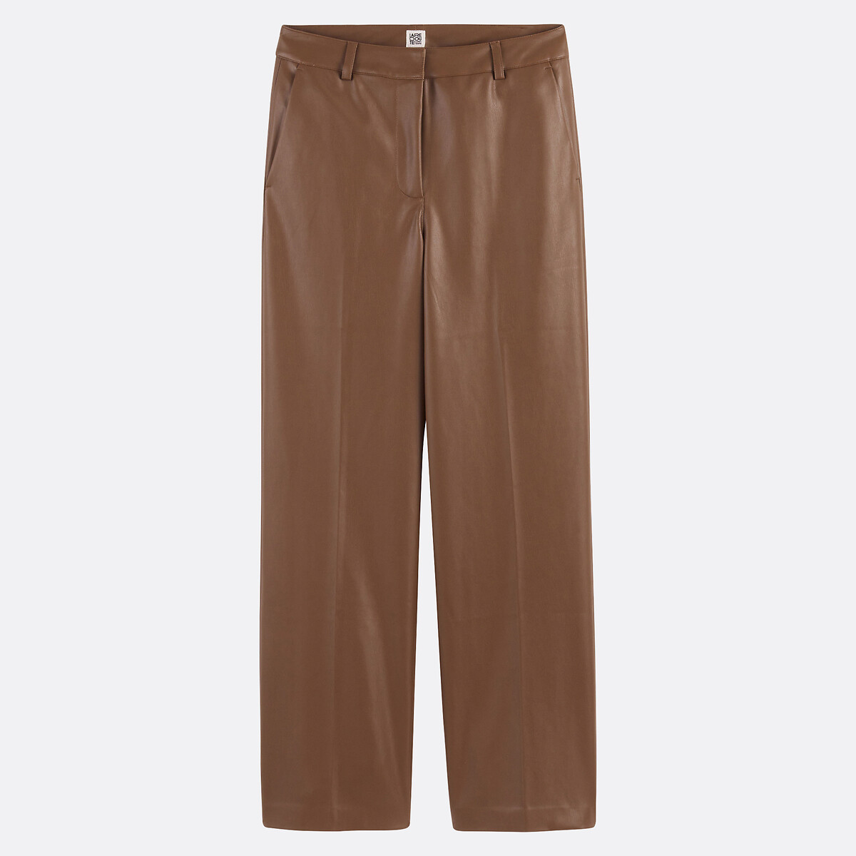 Wide Leg Trousers in Faux Leather hazel brown, LA REDOUTE COLLECTIONS