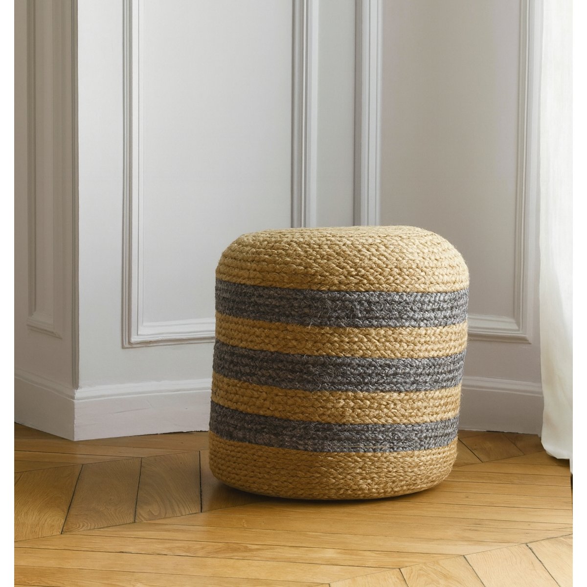 Pouf, jute naturelle, TOVE marron, NORDLYS