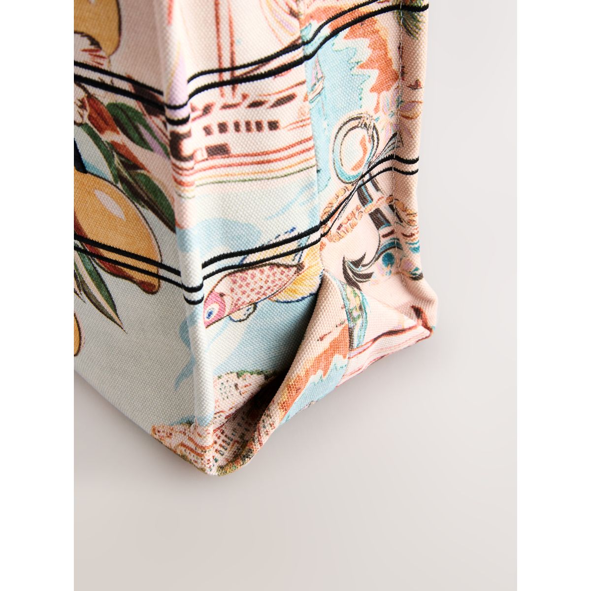 Sac porté épaule en toile imprimé fleuri, NEXT