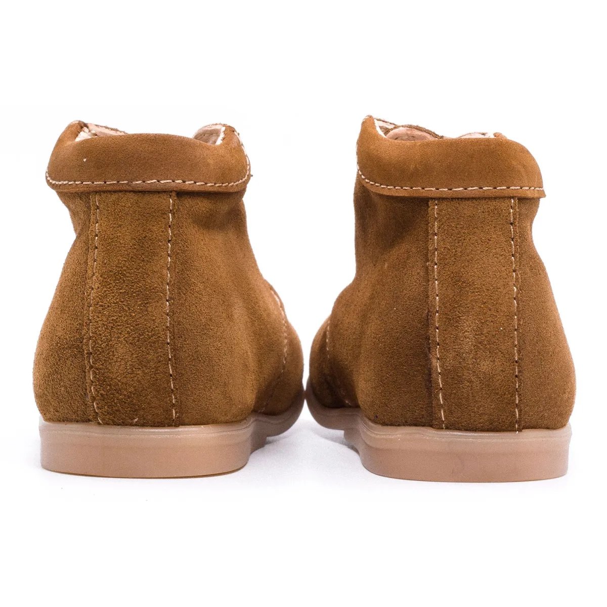 Bottines bébé en daim, chaussures premiers pas - BONI NOA marron, BONI&SIDONIE